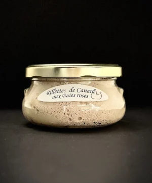 Rillettes canard aux baies roses